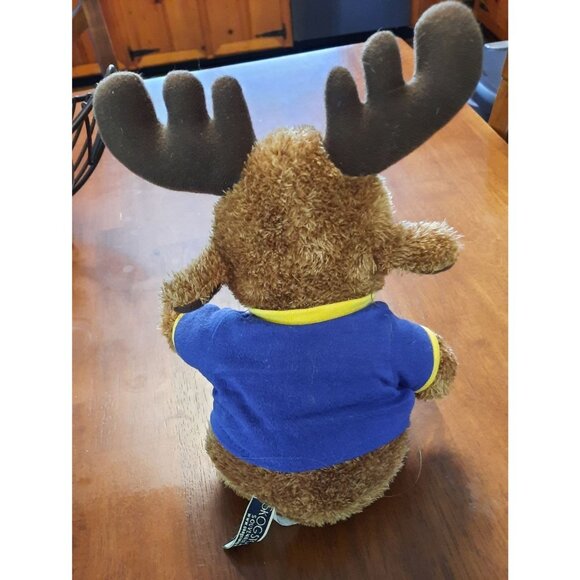 Skogstokig Moose Plush Souvenir With Blue Shirt - Picture 3 of 6